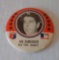 Vintage 1969 Stadium Pin Button 3-12'' Yankees HOF Joe DiMaggio MLBPA Baseball Large