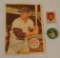 Vintage 1967 Topps MLB Baseball Insert Mickey Mantle Poster w/ 1962 Stamp Mays 1971 Bailey Coin