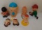 Vintage Baseball Baby Toy Figurine Lot Salt Pepper S&P Set