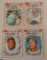 4 Vintage 1970 Topps MLB Baseball All Star Card Lot Hank Aaron Johnny Bench Frank Robinson Kessinger