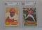 2 Vintage 1976 Topps Baseball Card Pair HOF Stars Beckett GRADED Joe Morgan Jim Palmer