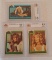 3 Vintage 1977 Charlie's Angels Non Sport Card Lot Beckett GRADED 6.5 Farrah Fawcett RC