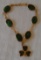 Vintage 9K Gold Jewelry Bracelet 375 Shamrock Clover Wrist Green