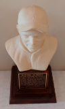 Vintage 1963 Baseball Sports Hall Of Fame Bust Plastic Head HOF Statue Rogers Hornsby Cardinals