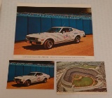 3 Vintage 1970s Yankee Stadium Bullpen Car Postcard Lot 1977 NY Yankees World Series Champion Dexter