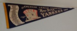 Vintage Full Size Baseball Pennant NY Yankees 1960 World Series Scroll Stengel Mantle Yogi Batter