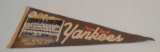 Vintage Full Size Baseball Pennant NY Yankees 1963 Stadium World Series Team Photo Mantle Yogi Maris