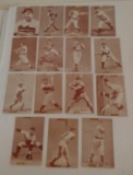 15 Vintage 1940s 1950s Arcade Exhibit Baseball Card Lot Rizzuto DiMaggio Yankes