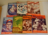 7 Vintage Baseball Magazine Publication Lot Official Baseball Annual Non Professional 1950s