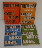 Complete 4 Baseball Book Lt Malcolm Child Pitching Fielding Batting Catching MLB Stars Dustjackets