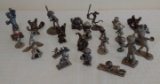 26 Vintage Pewter Sports Animals Figurine Pawn Statue Lot 1970s 1980s 1990s