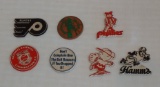 7 Vintage Rubber Magnet Lot Phillies Flyers Charlie Brown Hamm's Bear Celtics NBA Cooperstown