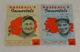 2 Hall Of Fame Series Cooperstown Magazine Small Book Lot Baseball Immortals Ty Cobb Dizzy Dean