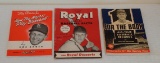 Stan Musial Baseball Small Book Publication Lot Cardinals HOF Royal Desserts Rawlings Sporting News