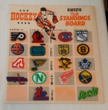 Vintage 1970s Magnetic Standings Board 18 Rubber Magnets Set NHL Hockey Defunct Teams Rare