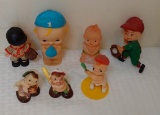 Vintage Baseball Baby Toy Figurine Lot Salt Pepper S&P Set