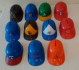 11 Vintage 1970s Baaseball Plastic Helmet Hat Cap Bank Lot MLB