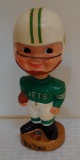 Vintage 1960s NFL Bobblehead Bobble Nodder Football Player Round Gold Base New York Jets Namath AFL