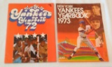 2 Vintage 1972 & 1973 New York NY Yankees Yearbook Magazine Publication Nice Condition