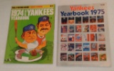 2 Vintage 1974 & 1975 New York NY Yankees Yearbook Magazine Publication Nice Condition No LP