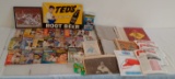 Misc Sports Collectibles Memorabilia Lot Ted Williams Tin Sign Supplies Baseball Digest Empty Wax