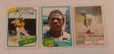 First 3 Years Card Lot Rickey Henderson A's HOF Rookie RC 1980 1981 1982 Topps Baseball