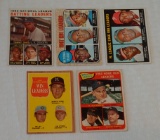 Vintage 1960s Topps Baseball Leader Card Lot Aaron Clemente Mantle Killebew Stars HOF