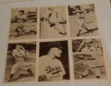 6 Vintage 1940s Baseball 6.5x9 B/W Photo Premium Unknown Team Issue Picture Pack Lot Reese Rizzuto
