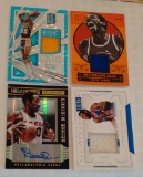 4 NBA Basketball Insert Relic Auto Game Used Lot Jamaal Wilkes McGinnis Haywood 12/25 Ausbie