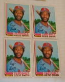 4 Vintage 1982 Topps Traded Baseball Lot Ozzie Smith First Cardinals Card HOF