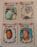 4 Vintage 1970 Topps MLB Baseball All Star Card Lot Hank Aaron Johnny Bench Frank Robinson Kessinger