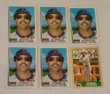 6 Vintage 1982 & 1987 Topps Traded Reggie Jackson Baseball Card Lot Angels A's
