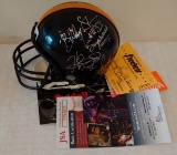 Steelers Signed Autographed Micro NFL Football Helmet 7 Signatures Hines Ward Townsend Blackwell JSA