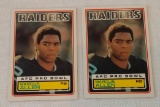 2 Vintage 1983 Topps NFL Football Rookie Card Pair RC #294 Marcus Allen Raiders HOF