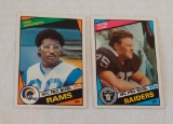 1984 Topps NFL Football Rookie Card Pair Eric Dickerson Howie Long HOF