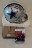 Randy White Autographed Signed Riddell NFL Football Mini Helmet Cowboys JSA COA HOF Inscription