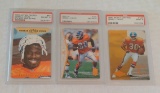 3 PSA GRADED 8 9 Terrell Davis Broncos HOF Rookie Card Lot RC Select Certified SP Action Packed NFL