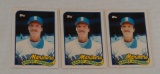 3 Vintage 1989 Topps Traded Baseball Rookie Card Lot RC #57T Randy Johnson HOF Mariners