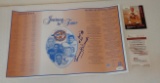 Tommy McDonald Autographed Signed Large Journey To Fame Sheet Eagles HOF JSA COA Inscription