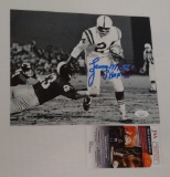 Lenny Moore NFL Football Autographed Signed 8x10 Photo HOF Inscription JSA COA Penn State Colts