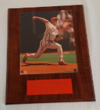 Tommy Greene Autographed Signed 1990s Color Photo 8x10 Plaque Phillies SA Show Ad COA