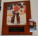 Bernie Parent Autographed Signed NHL Hockey 8x10 Photo JSA COA Flyers Plaque