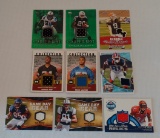 9 NFL Football Relic Jersey Insert Card Lot Game Used GU Rookies