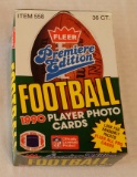 1990 Fleer NFL Football Card Complete Wax Box 36 Packs Potential GEM MINT Stars HOFers