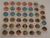 41 Different Vintage 1964 Topps Baseball Metal Coin Lot Starter Set Stars HOFers Kaline Robinson MLB