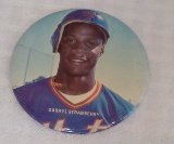 Vintage Baseball Stadium Pin Button 3'' Round MLB Darryl Strawberry Mets