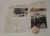 Misc Philadelphia Phillies Lot Last Game Connie Mack Stadium Souvenirs w/ 1960s 1970s Wilson Ball