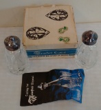Vintage Waterford Crystal Salt & Pepper Shaker Set S&P Original Box Paperwork