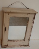 Vintage Antique Primitive Wooden Bathroom Medicine Cabinet Vanity Rustic 21x17x7