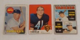 Vintage Card Lot 1969 Topps NFL Football Brian Piccolo Rookie RC Mickey Mantle Yankees Munson Rookie